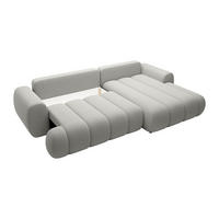 SCHLAFSOFA - 4 Personen-Sitzer - Stoff - Hellgrau - - Hellgrau, Textil (272/81/168cm) - Vente-Unique