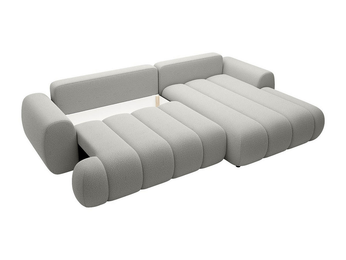 SCHLAFSOFA - 4 Personen-Sitzer - Stoff - Hellgrau - - Hellgrau, Textil (272/81/168cm) - Vente-Unique