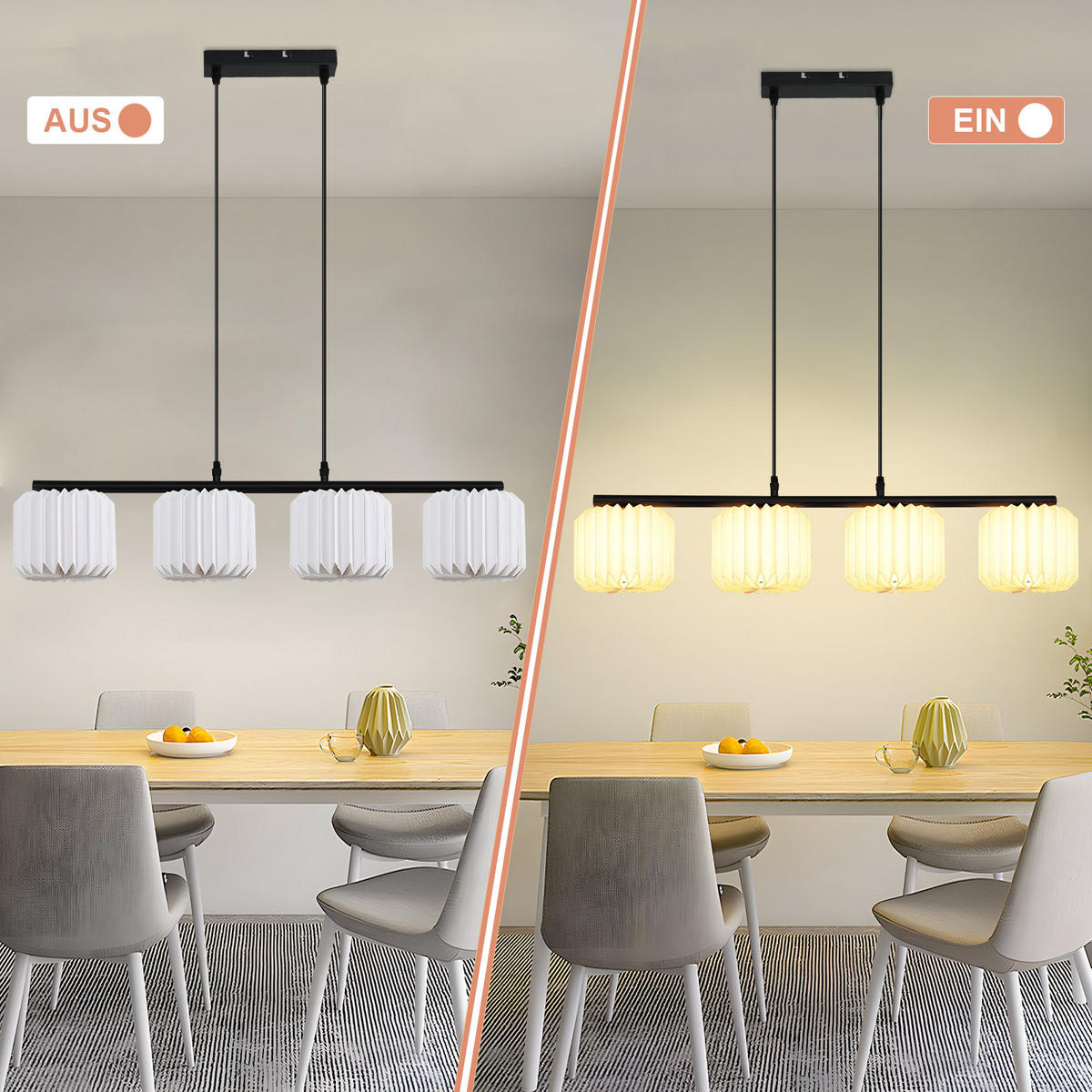 HÄNGELEUCHTE Lichtmar 14.5/143/78 cm - Weiß, Papier (78/14.5/143cm) - ZMH