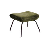 HOCKER LOTTE Grün Velvet - Grün, Textil/Metall (57/44/52cm) - KAWOLA