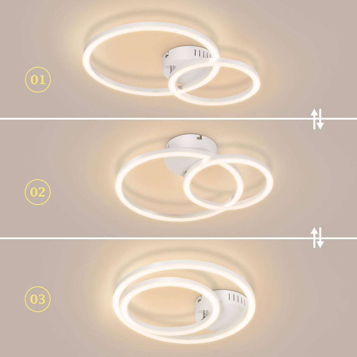LED stropní svítidlo 30/40,5/6,7 cm - bílá, plast (40.5/30/6.7cm) - Nettlife