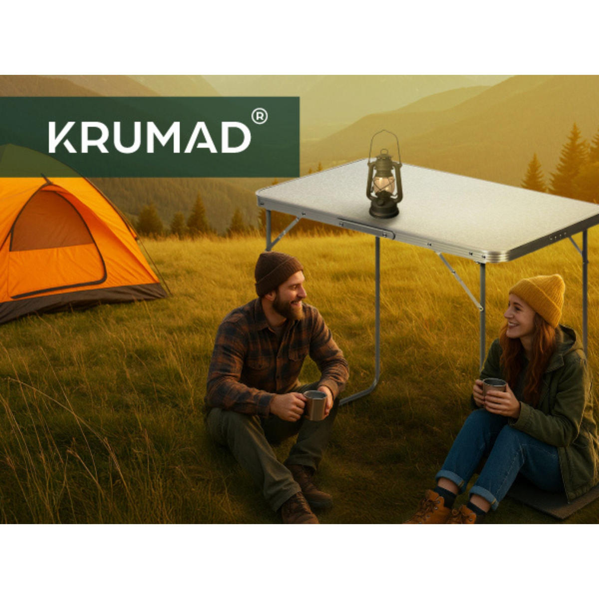 CAMPINGTISCH KLAPPBAR Gartentisch Ausziehbar - Silberfarben, Metall (50/70/60cm) - KRUMAD