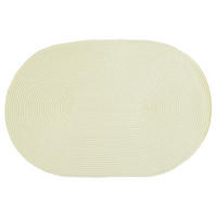 PLATZSET Polypro Ecru oval ca. 45x30 cm Platzdeckchen Tischset - Ecru, Kunststoff (35/45cm) - TiborTex