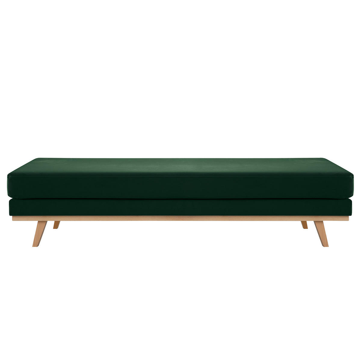 HOCKERBANK - Buchefarben/Grün, Textil (180/43/81cm) - home24