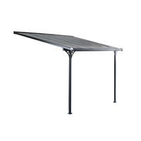 CARPORT Ferrato grau aus Aluminium 11 44 m² - Grau, Metall (305/285/375cm) - Concept Usine