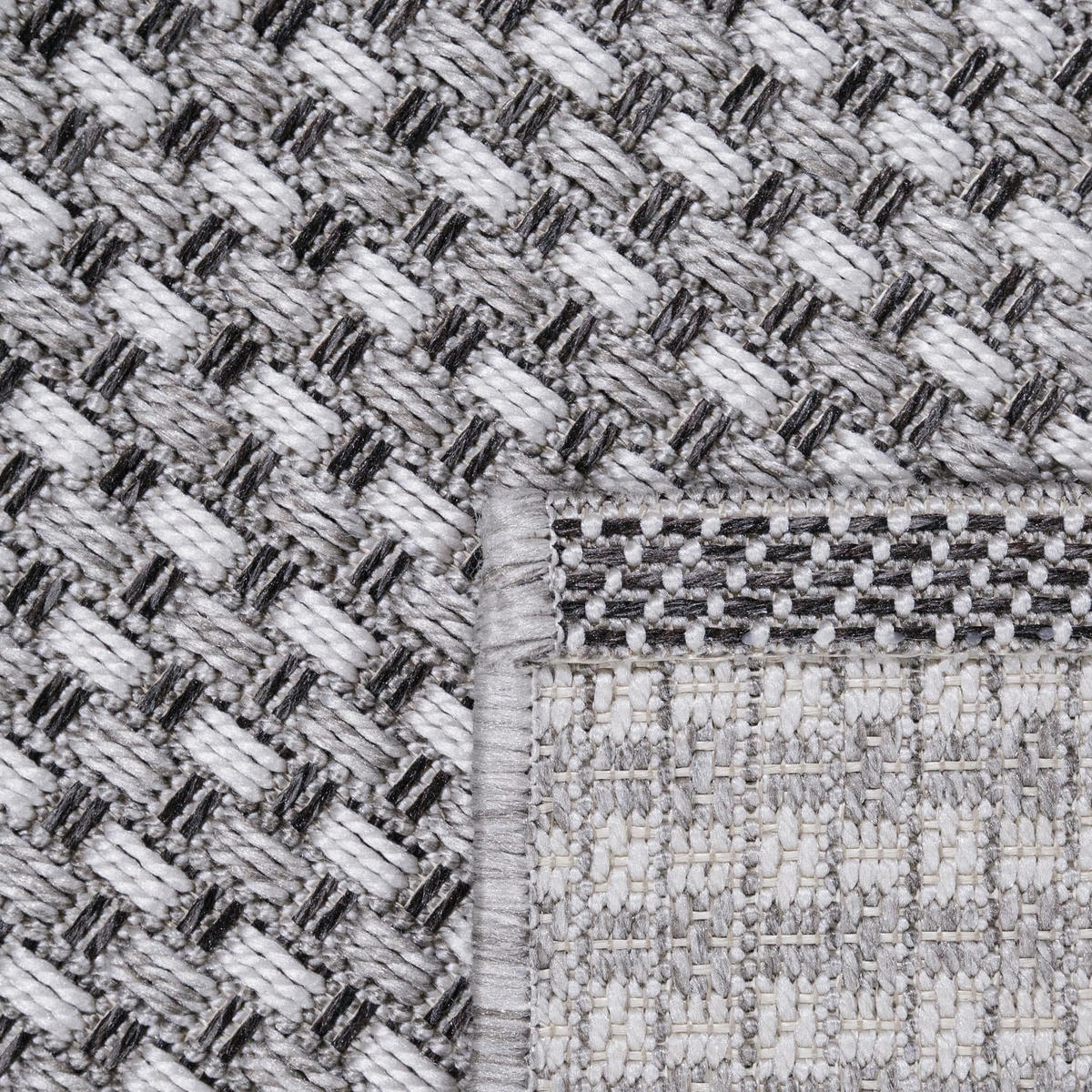 OUTDOORTEPPICH 120/170 cm Waregem 622 - Grau, Kunststoff (120/170cm) - Paco Home