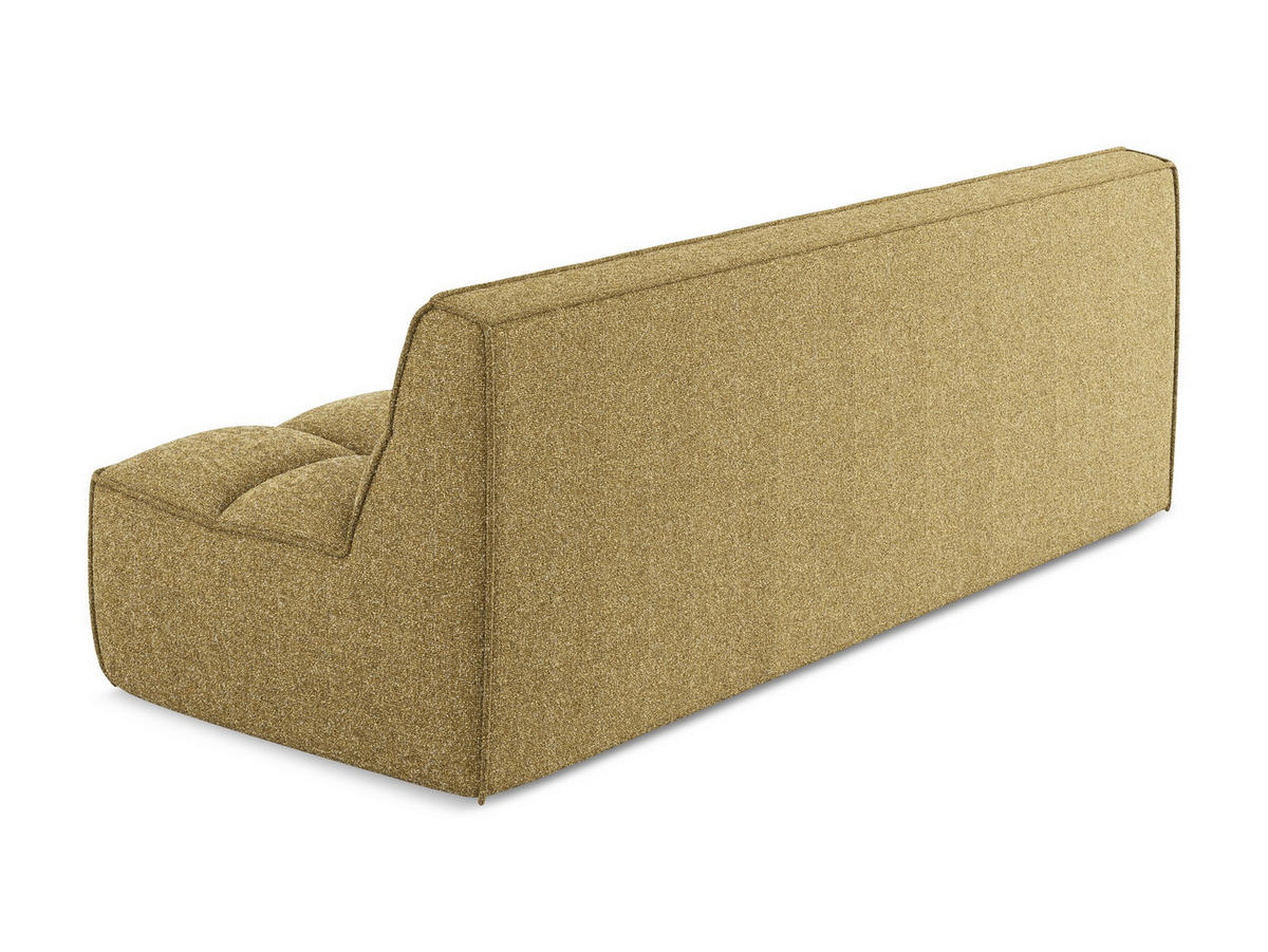 3-SITZER SOFA Strukturstoff Stoff Gelb - Currygelb/Gelb, Kunststoff/Textil (210/75/93cm) - Makamii