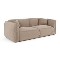 3-SITZER-SOFA LUSH Kettgewebe mit weichem Griff Taupe 206cm - Taupe, Textil (206/72.5/90cm) - Premium Interiors