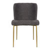 POLSTERSTUHL Neul Grau / Gold mit Bouclé-Bezug - Goldfarben/Grau, Textil/Metall (50/81/54.5cm) - Selsey