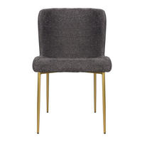 POLSTERSTUHL Neul Grau / Gold mit Bouclé-Bezug - Goldfarben/Grau, Textil/Metall (50/81/54.5cm) - Selsey