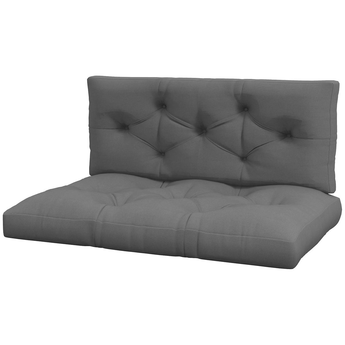 SESSELAUFLAGEN Grau 1 Stück - Grau, Kunststoff (80/12/120cm) - GiPP