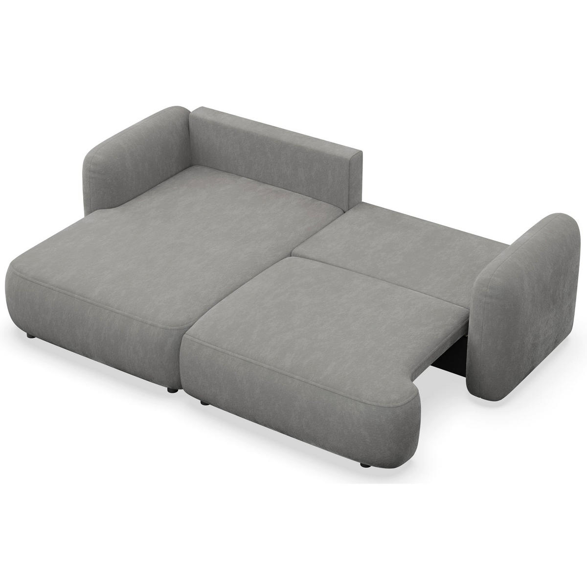 ROHOVÁ SEDAČKA Tvoya šedá žinylka - šedá/černá, textil/plast (267/175cm) - Selsey