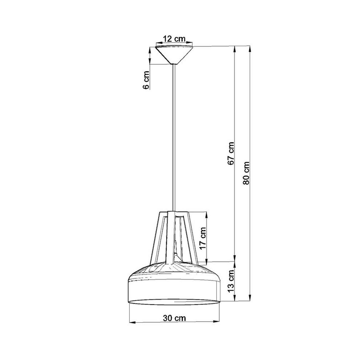 HÄNGELEUCHTE Stahl Schwarz Holz Natur - Schwarz, Holz (30/30/100cm)