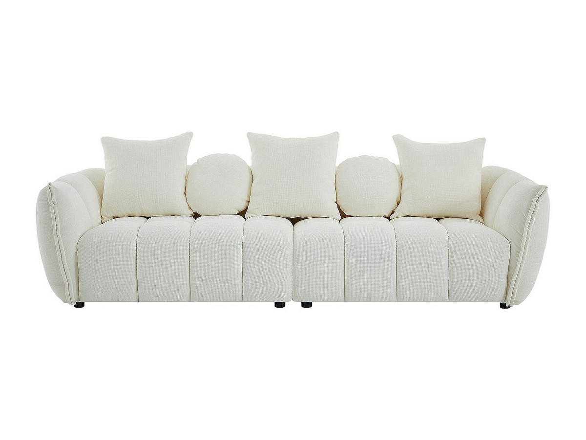 COUCHGARNITUR mit Sessel - 8 Personen - Stoff - Beige - GONOLON - Beige, Textil (107/68/98cm) - Vente-Unique