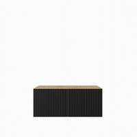 LOWBOARD VAREN 100/41/40 cm, Hängender TV-Schrank Eiche Artisan - Schwarz/Eiche Artisan, Holzwerkstoff (100/41/40cm) - MASSENO