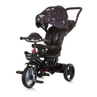 DREIRAD Be Active 2 in 1 schwarz Sitz drehbar Musik Licht drehbar - Schwarz, Metall (117/50/96cm) - Chipolino