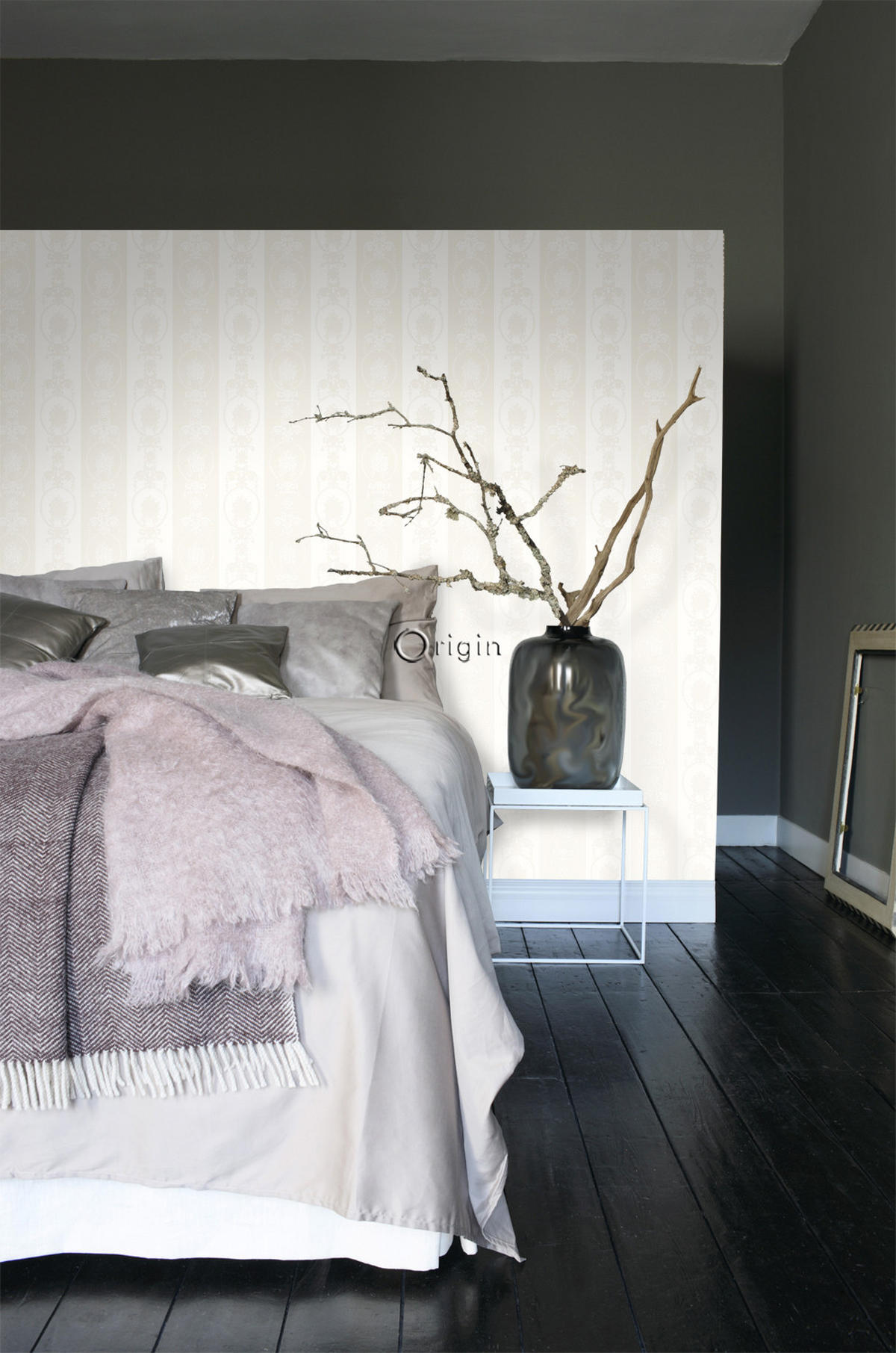 TAPETE Ornamente 53 cm x 10.05 m - Silberfarben, Papier (53/1000cm) - Origin Wallcoverings