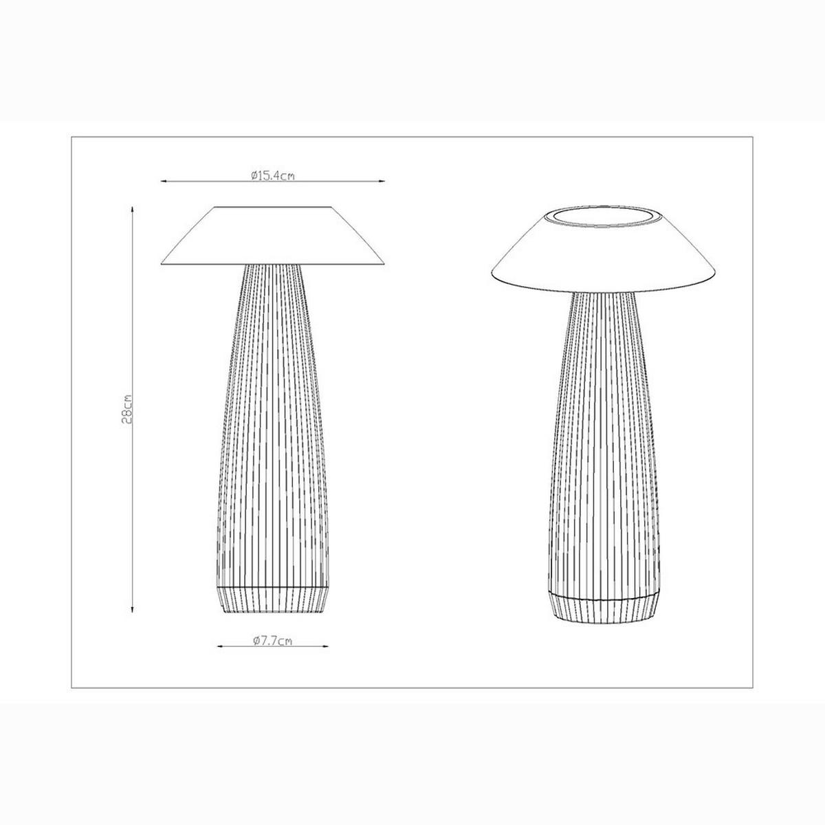 LED TISCHLEUCHTE ILLUMI Kunststoff Schwarz matt 2-tlg. - Schwarz, Kunststoff (15.4/15.4/28cm) - Globo Lighting