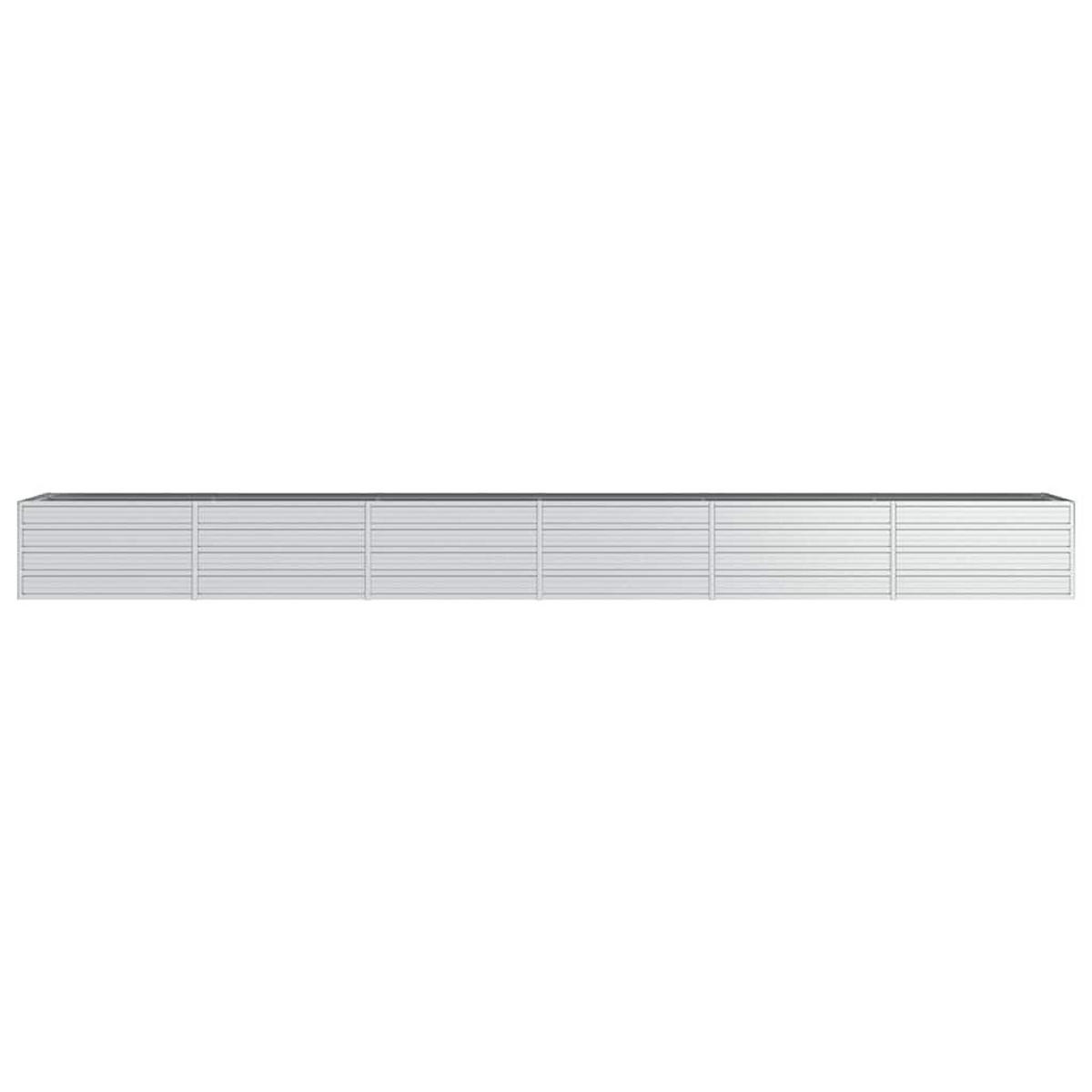 HOCHBEET 480/480/45cm, aus Verzinkter Stahl, Silber - Silberfarben, Metall (80/45/480cm) - vidaXL