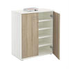 SCHUHSCHRANK LENNIS - Weiß/Sonoma Eiche, Holzwerkstoff (60/70/35cm) - CARO-Möbel