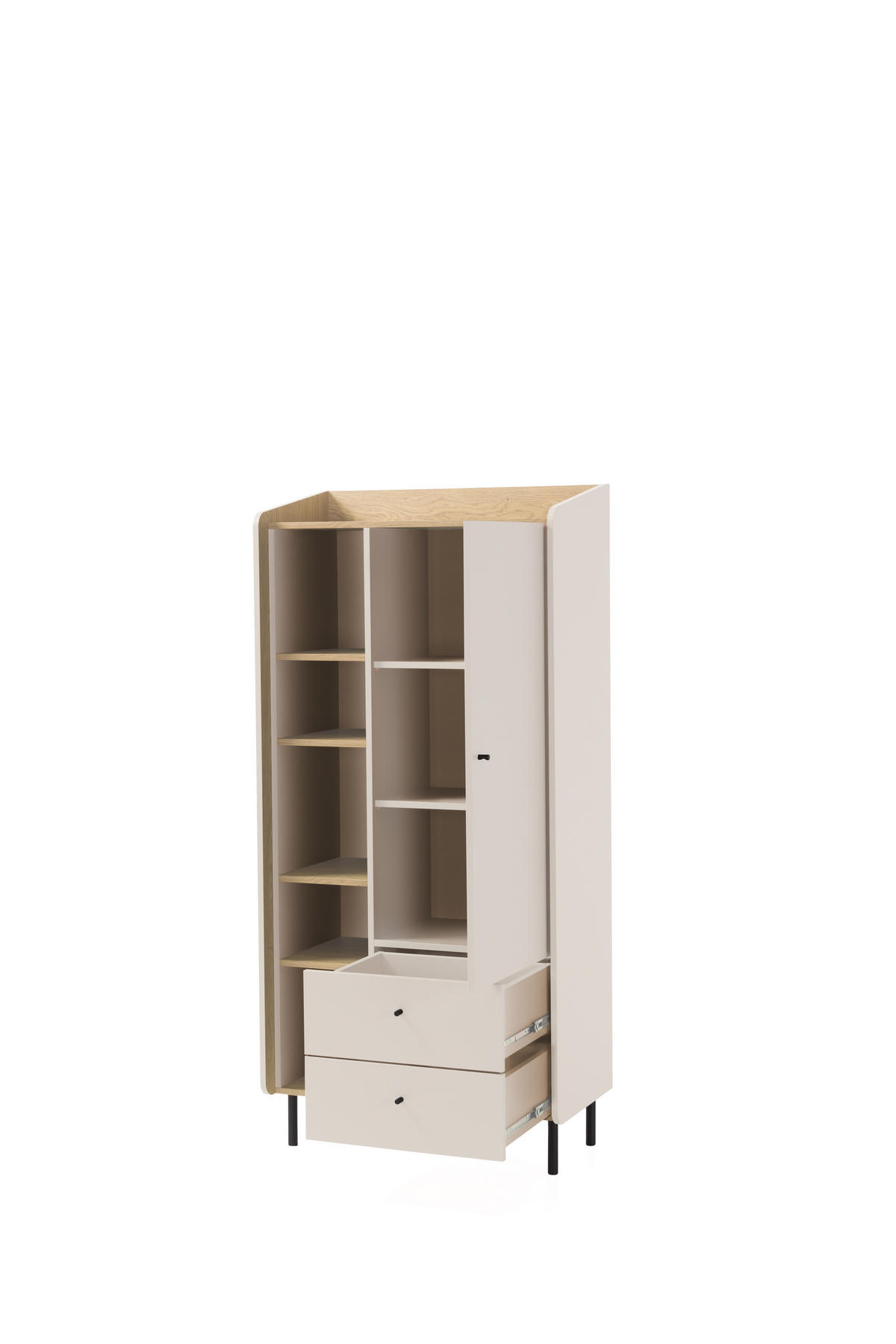 BÜCHERREGAL VETTA 80x42x170 cm, Regal Beige - Beige, Holzwerkstoff (80/170/42cm) - MASSENO
