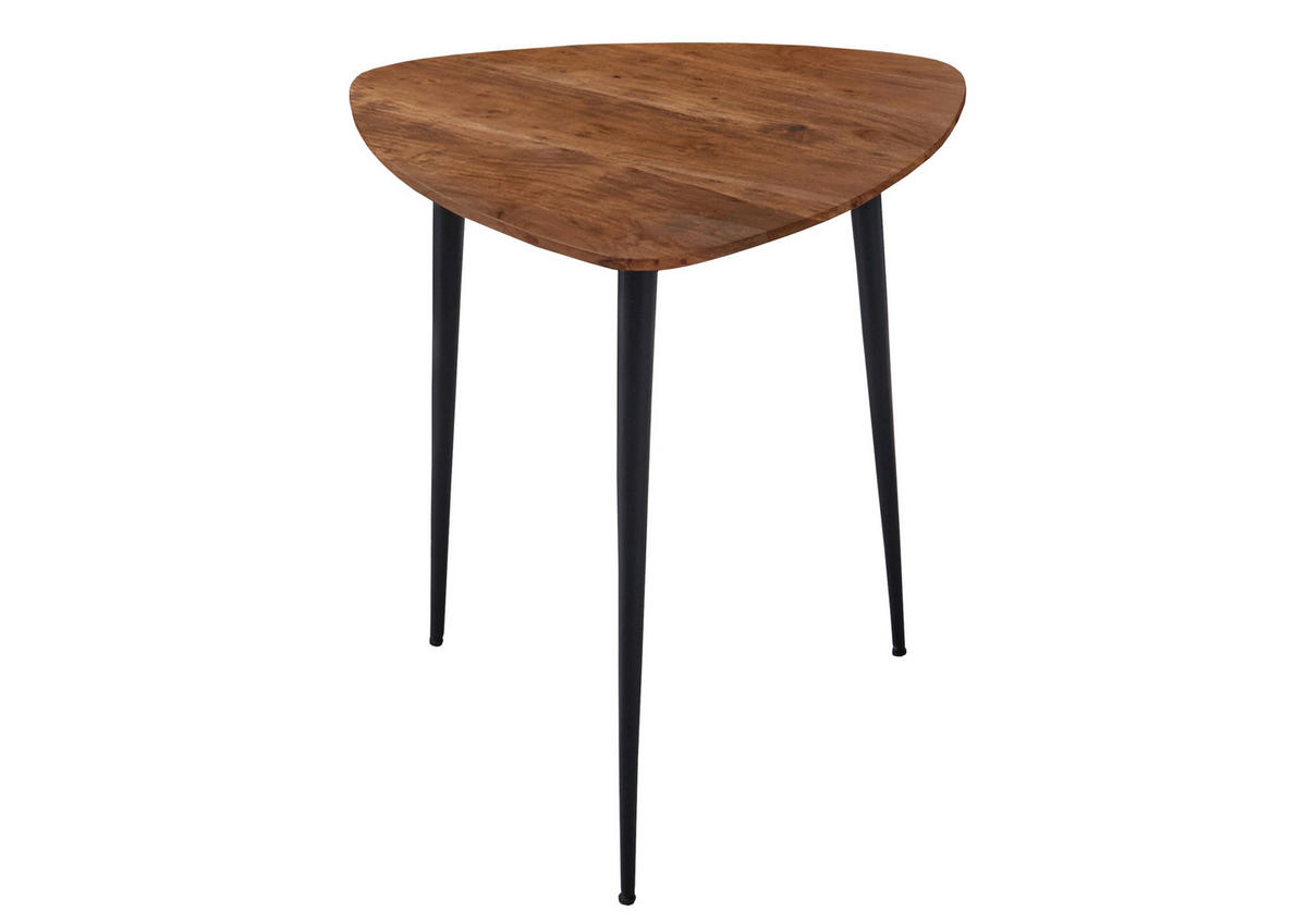 COUCHTISCH ELSA - Schwarz/Braun, Holz/Metall (60/60/57cm) - SAM