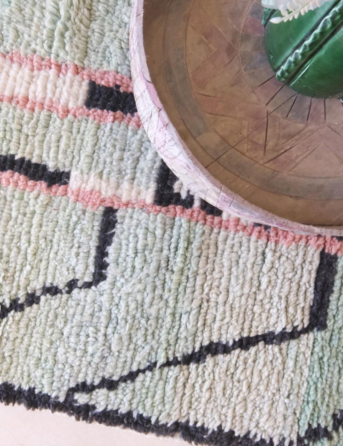 BERBERTEPPICH aus reiner Wolle 81x 294 cm - Grün, Naturmaterialien (81/294cm) - AFK Living