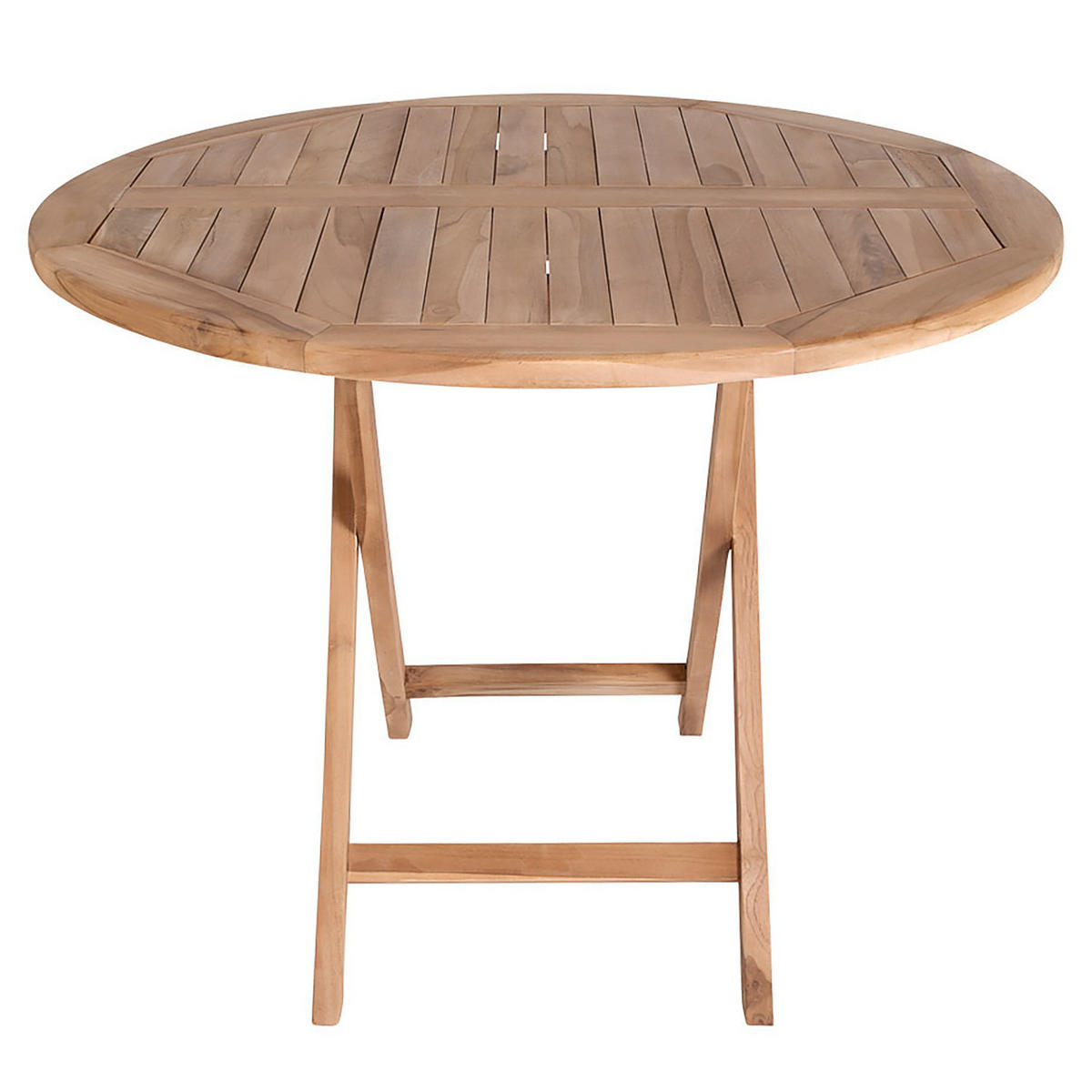 GARTENKLAPPTISCH - Teakholz - Braun - Braun, Holz (100/100/75cm) - home24