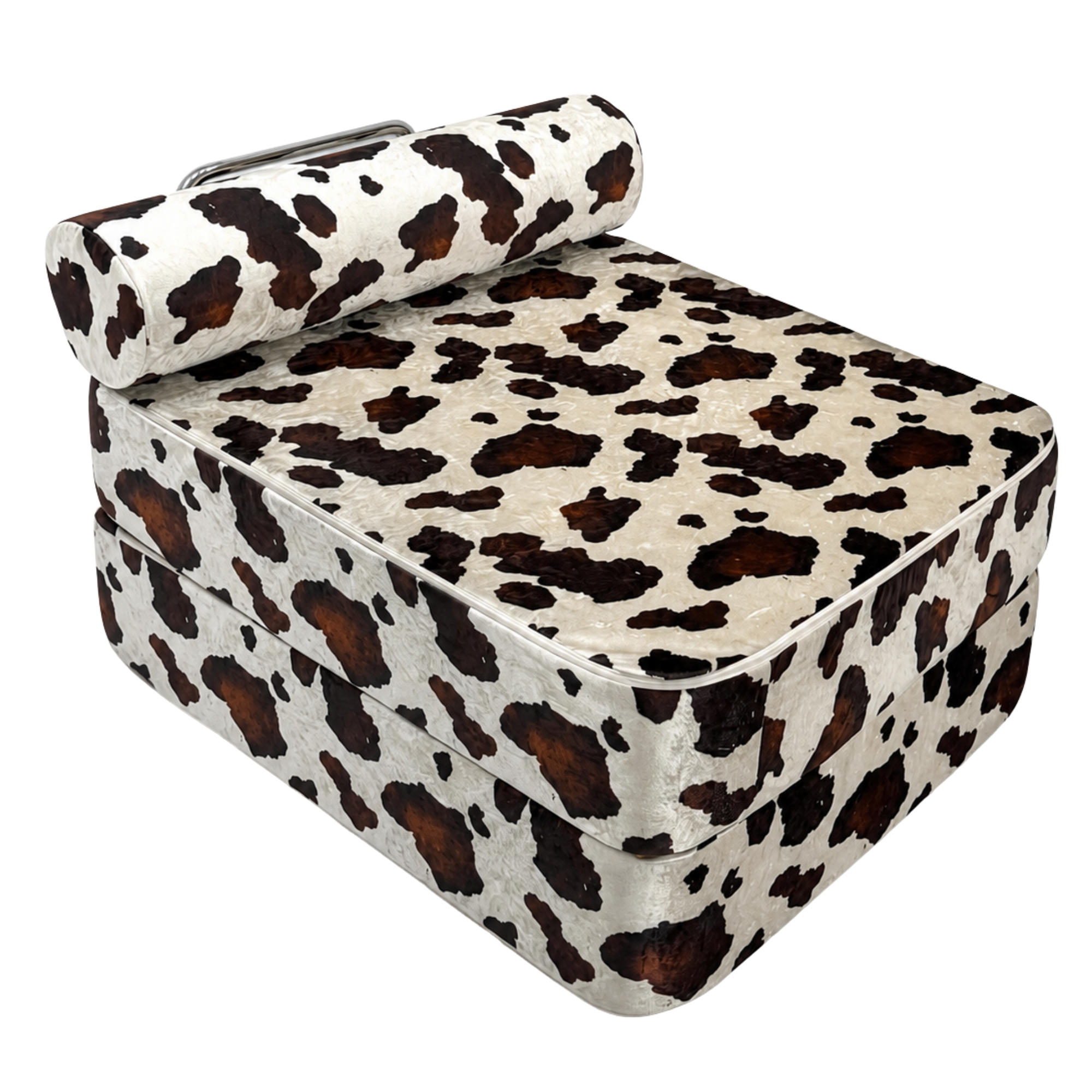SESSEL SURB Braun-Creme Kuhmuster Stoff 80/95 cm - Braun, Textil (80/60/95cm) - SURB