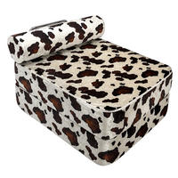 SESSEL SURB Braun-Creme Kuhmuster Stoff 80/95 cm - Braun, Textil (80/60/95cm) - SURB