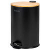ABFALLEIMER 20 Liter, schwarz, Metall - Schwarz, Metall (30.5/43.5/39.5cm) - eluno