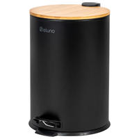 ABFALLEIMER 20 Liter, schwarz, Metall - Schwarz, Metall (30.5/43.5/39.5cm) - eluno