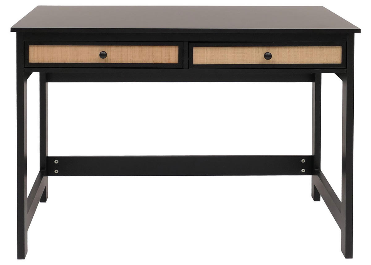 SCHREIBTISCH HxBxT 78x110x60cm Schublade Holz Schwarz - Schwarz, Holz (60/110/78cm) - PROREGAL