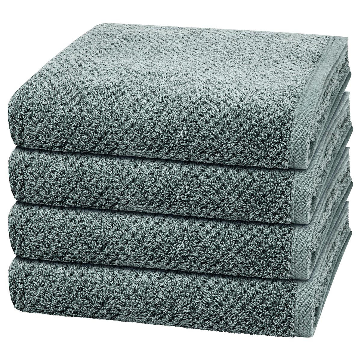 HANDTUCH Pure 4er-Set - Dunkelgrün, Textil (50/100cm) - Cawö