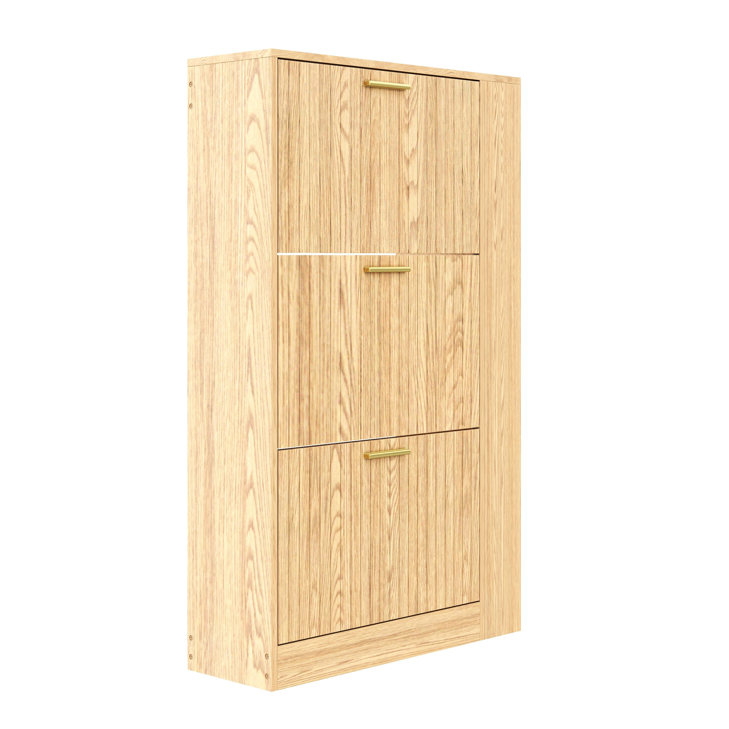 SCHUHKIPPER DE-37664 70/23,5/115 cm mit 3 Türen Natur - Naturfarben, Holzwerkstoff (70/115/23.5cm) - ComfortXL