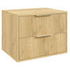 WASCHBECKENUNTERSCHRANK Rimini 2 Schubladen Eiche - 60 x 46 x 46 cm - Eichefarben, Holz (60/46/46cm) - Badplaats