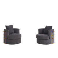 SESSEL 2er-Set 360° drehbar mit Stauraum, DE-42295, Grau - Grau, Textil (76/78/79cm) - ComfortXL