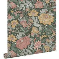 TAPETE Blumenmuster 50 x 900 cm - Grün, Papier (50/900cm) - ESTAhome