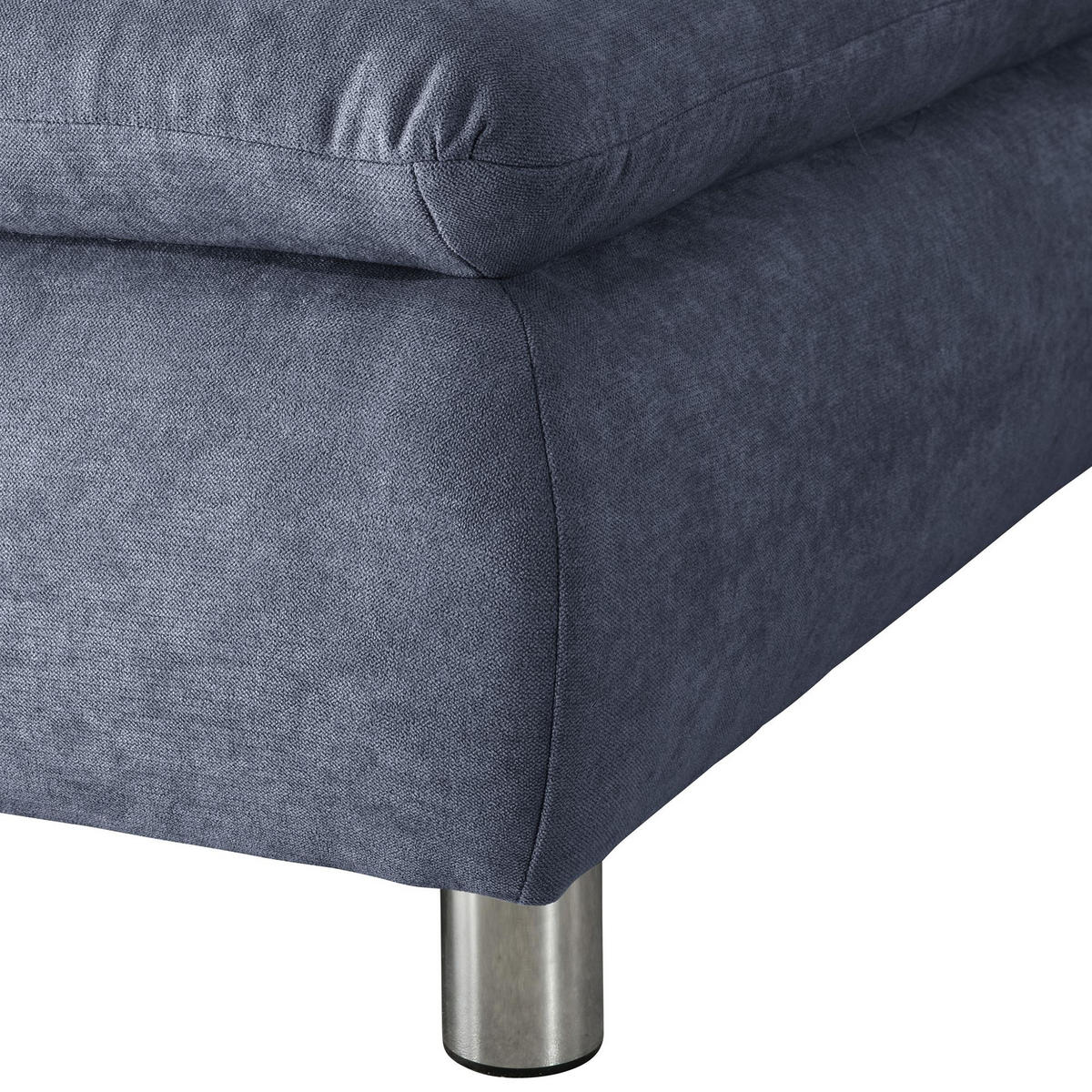 ECKSOFA mit Ottomane links Kaye Flachgewebe blau - Blau, Kunststoff (190/270cm) - 58aufmkessel