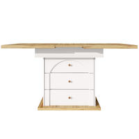 AUSZIEHTISCH Weiß 110-140/80/75 cm - Naturfarben, Holz (80/110/75cm) - PANGIVO