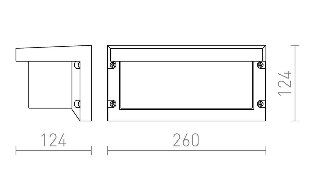 AUSSENLEUCHTE HIDE RC Anthrazitgrau 15 W IP54 - Grau, Metall (26/125/125cm) - Rendl
