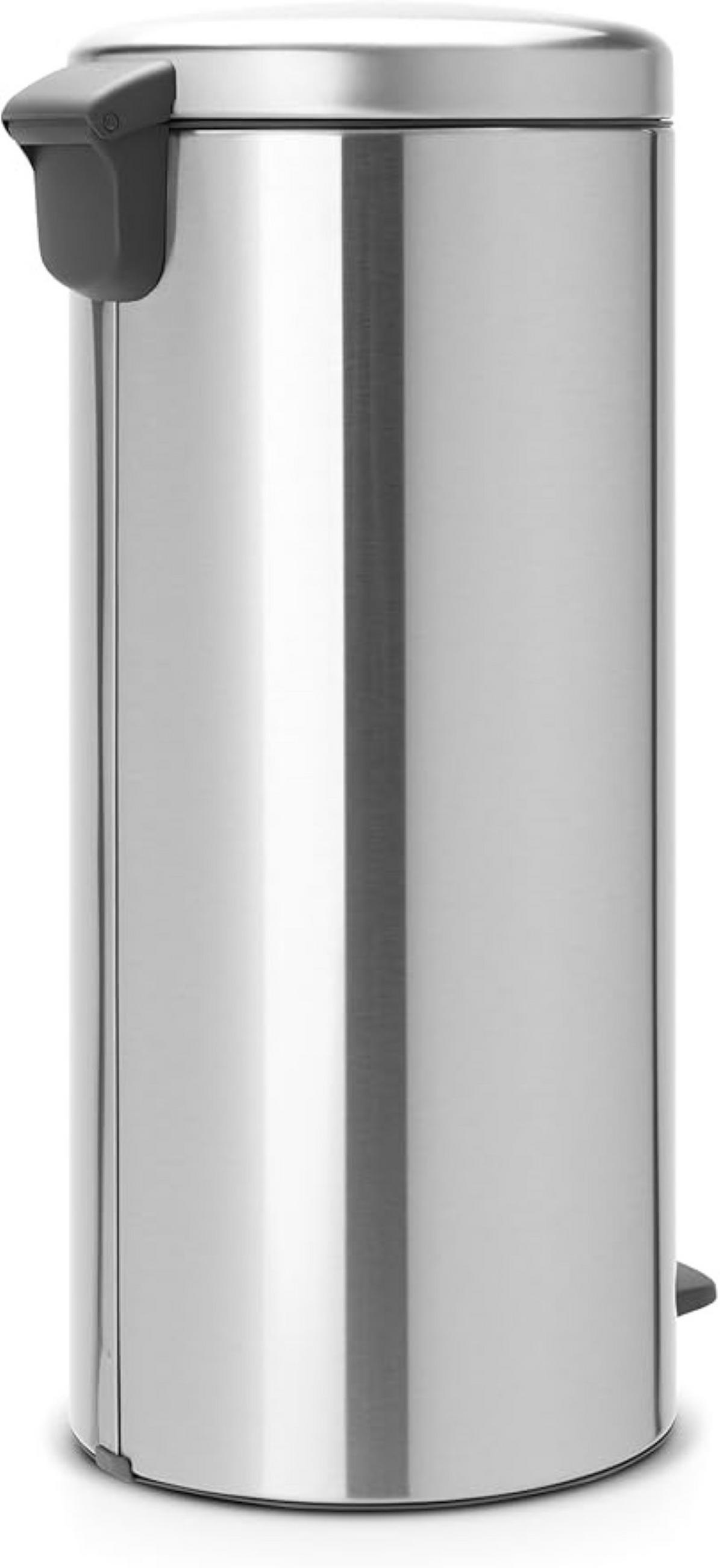 MÜLLEIMER klassisch Mit Soft Verschluss 30 Liter 67,9 x 29,3 x 38 cm Metall Edelstahl Matt - Grau, Metall (29.3/67.9/38cm) - PROREGAL