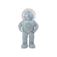 SCHNEEKUGEL Summerglobe The Astronauts Medium, Glas / Polyresin, Grau, 18 cm - Grau, Glas (8/18/9cm) - Donkey Products
