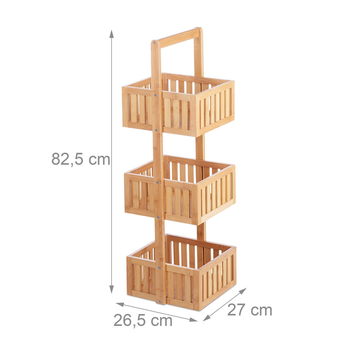 BADREGAL - Hellbraun, Holz (27/82.5/26.5cm) - Relaxdays