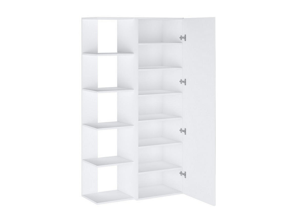 SCHUHSCHRANK - 87.6 x 40.9 - holz - weiß Sylany - Weiß, Holz (87.6/165.7/40.9cm) - Vente-Unique