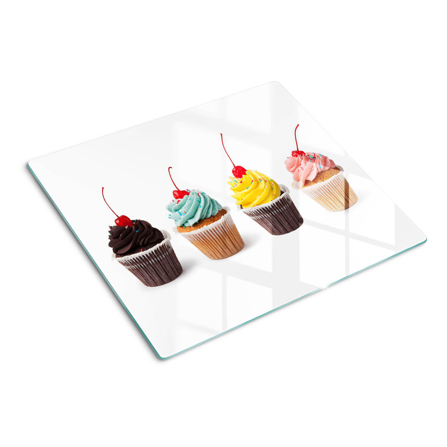 GLASPLATTE 60x52 cm Muffins - Multicolor, Glas (60/0.4/52cm) - TULUP