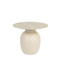 BEISTELLTISCH - Keramik - Beige - Beige, Holzwerkstoff (50/50/42cm) - Drawer