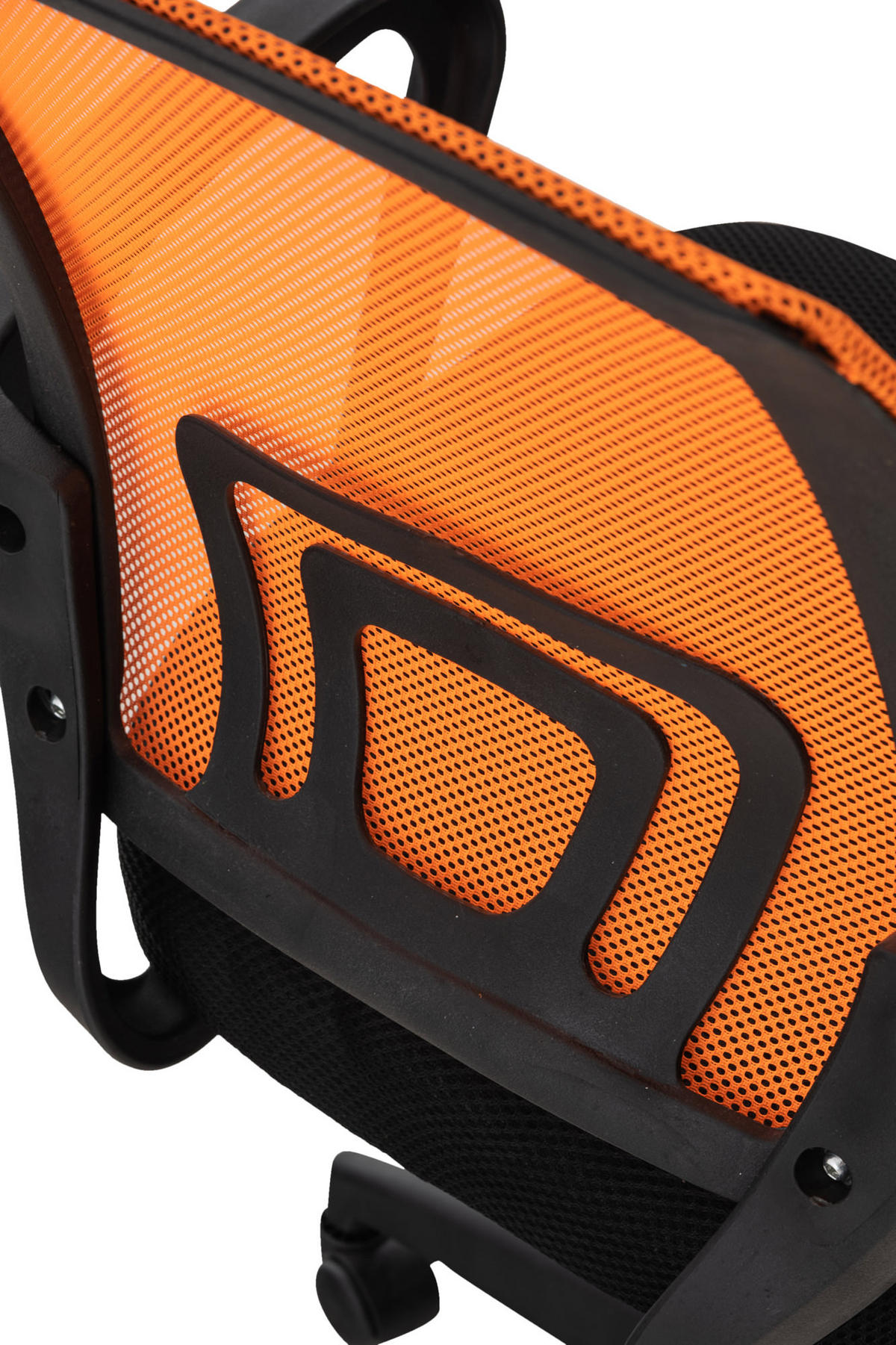 DREHSTUHL Microfaser orange - Schwarz/Orange, Kunststoff/Textil (62/84/50cm) - CLP