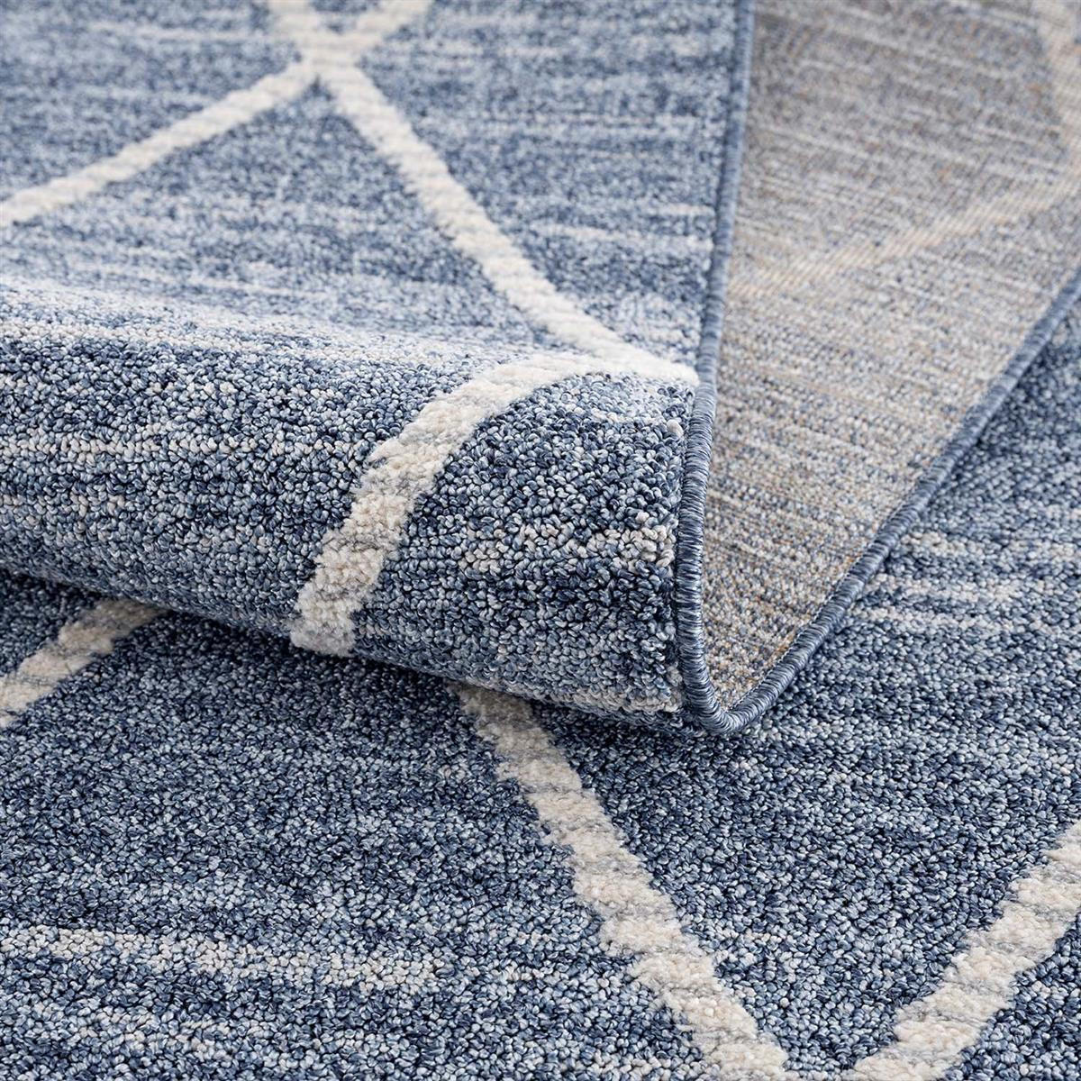 KURZFLOR-TEPPICH Art 2646 Blau 200x200 cm rund - Blau, Textil (200/200cm) - carpet city
