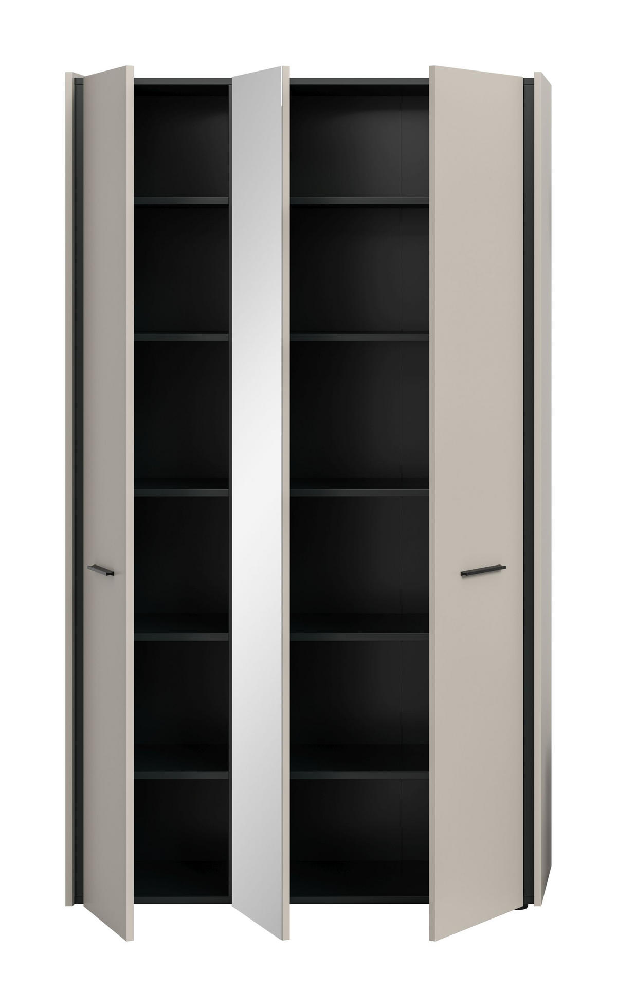 GARDEROBENSCHRANK Emil Kaschmir 107/37/190 cm - Beige, Holzwerkstoff (107/190/37cm) - Xonox